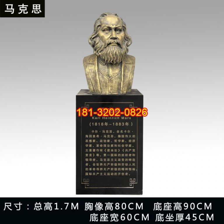 黨建主題人物馬克思頭像銅雕