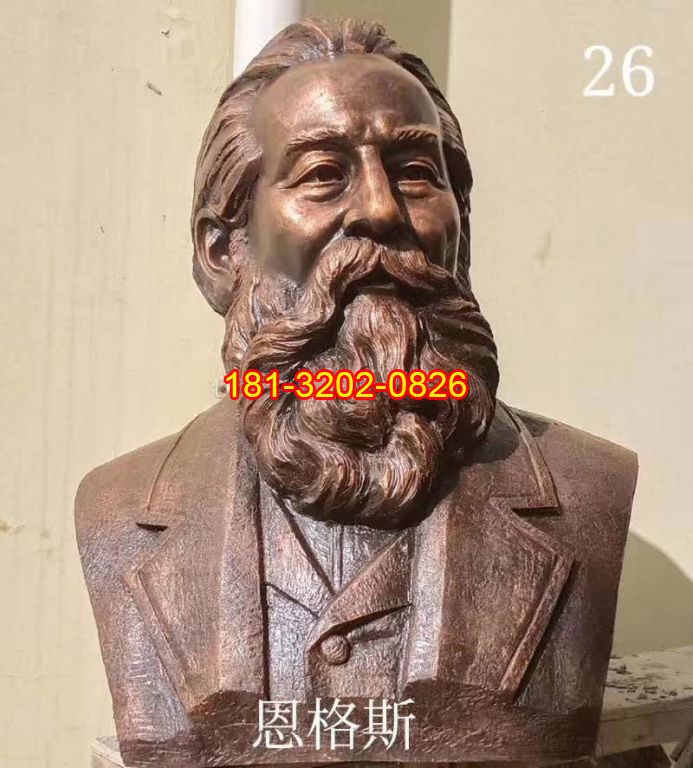 黨建主題偉人恩格斯頭像銅雕