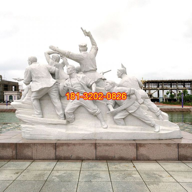 景區(qū)黃麻起義紅軍石雕